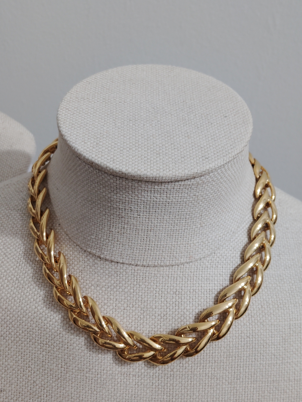 Napier Polished Gold Link Necklace 80s (Signed) Excellent Condition👌🏾16" Long